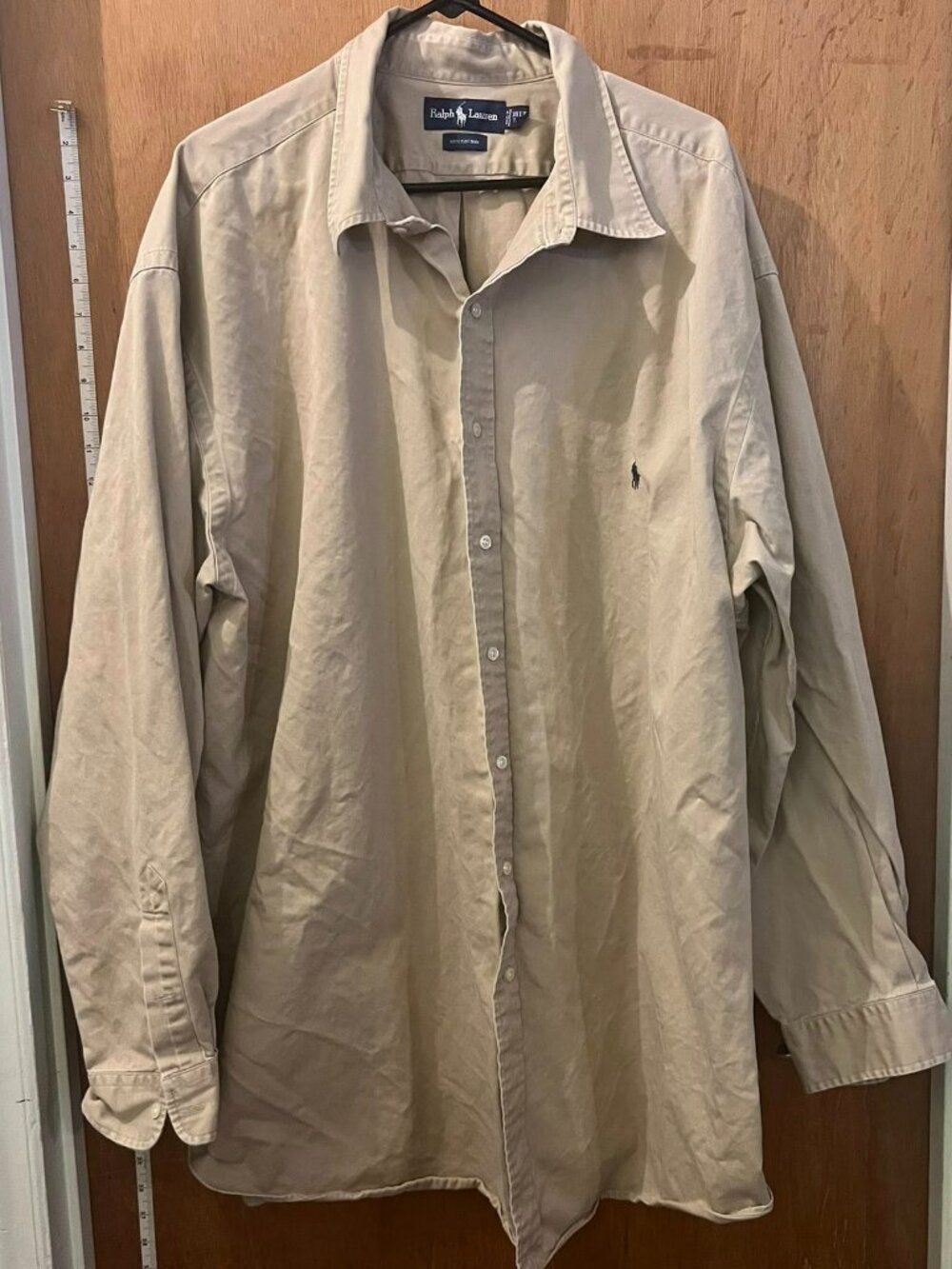 🐻Size 3XLT - Lauren - Men's Tan Long Sleeve Button-Down
